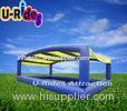 Custom Square Inflatable Water Pool / Yellow And Bule Inflatable Pool Tent