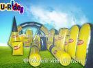 Yellow Safe Gaint Inflatable Paintball Bunkers Waterproof For Children