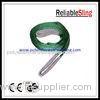 Two Ton Green synthetic fiber lifting slings / Polyester Flat Web Sling