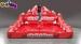 Red Durable Mechanical Surfboard Inflatable Fire Resistance 0.55mm PVC