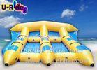 Huge Blue Inflatable Banana Boat / Professional Inflatable Toy Boats For Kids