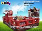 400Kg Backyard Mechanical Rodeo Bull Rental With Red Wooden Fence