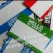 Custom Self Destructive Label Paper Printing Self Adhesive Hello My Name Is Eggshell Sticker Name Badges