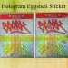 Custom Self Destructive Label Paper Printing Self Adhesive Hello My Name Is Eggshell Sticker Name Badges