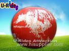20 Feet PVC Red Inflatable World Globes Balls Air Sealed For Advertising