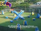 Large Paintball Inflatable Bunkers Blue Blow Up Paintball Bunkers With 1 Tear Warranty