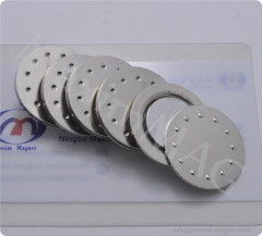 Magnetic round name badges/holders