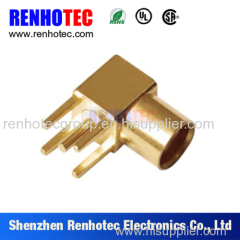 rf connector mcx right angle pcb mount female connector