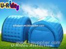 Large Blue Camping Inflatable Dome Tent PVC Tarpaulin With Two Rooms
