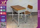 Fireproofing Metal Frame Student Desk And Chair Set For Primary School