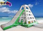 6.9M Tall Outside Blow Up Rock Climbing Wall Hot Welded Pyramid Shape With Slide