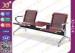 Polish Finish Upholstered Public Waiting Chairs For Government Seat Area