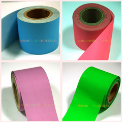 Colorful destructible security label vinyl roll