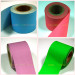 Colorful destructible label material for automatic die cut and automatic dispensingthe labels once they are die cutted