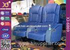 Fabric Upholstery Cinema Style Seating Chairs ISO Certification For Theatre