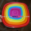 7 Pcs Plastic Colorful Rainbow Food Container Food Storage Fresh Container Preservation As Seen On TV