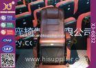 Steel Legs Floor Mounted Movie Leather Movie Theater Chairs With Drink Holder