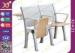 Aluminum Alloy Folding Seat School Desk And Chair With Writing Pad