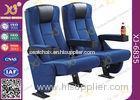 High Back Heavy Spring Fixed Theatre Seating Chairs With Plastic Cup Holder