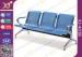 Hospital Iron Structure Full Welding 3 Seater Waiting Chair With Cushion