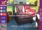 Synthetic Leather Home Theater Seating Sofa With Recline Function