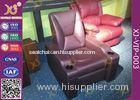 Leather Upholstery Media Room Furniture Home Theater Sofa Seating With Drink Holder