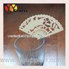 Laser cut Wine Glass Place Cards Chinese leaves fan design paper