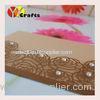 Rose pocket wedding invitation cards with pearl new design paper invite
