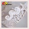 wedding invitation card 2015 new style luxurious sea horse white laser cut design 2015 greeting ca