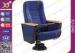 Solid Wood Armrest Cover Conference Hall Seating Floor Mouted With Wood Desk