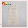 Graceful Program Wedding Menu Cards Laser Cut Flower and Names Customed Printing