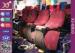 Mesh Fabric Upholstered Foldable Assembly Hall Chairs With Leatherette Headrest Row Number