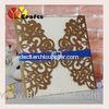 Flower Laser Cut Wedding Invitation Cards Brown Pearl Color INC043