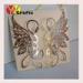 Wedding Favor Metallic Paper Laser Cut "swan" Design Wedding Invitation Cards with Envelope