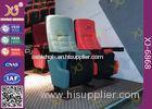 Metal Frame Inner Structure Cupholder Folding Theater Seats Pushing Back For Theatre