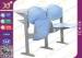 Floor Mounted Iron Leg College Classroom Furniture With Reading Desk Hinge Type