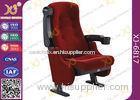 Powder Coating Metal Structure Commercial Theater Seats With Popcorn Holder