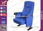 Professional Fixed Iron Legs Cinema Style Seating With PU Foam Back Cover