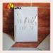Korean wedding bride groom invitation card tri fold white lace card