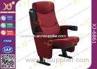 Tip - Up Seat Automatic Return Cinema Room Seating Ground Fixed With Folding Cup Holder