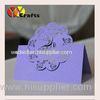 Laser cut Wedding Table Place Cards purple dancer with rose design