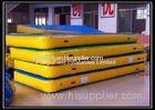 Blue / Yellow Inflatable Tumbling Track Plat Double Wall Fabric Material