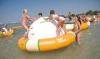 Durable PVC Tarpaulin Water Inflatable Saturn Rocker Customized Design