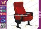 Stain Proof Full Upholstered Red Velvet Fabric Chairs For Stadium / Lecture Room