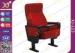 Stain Proof Full Upholstered Red Velvet Fabric Chairs For Stadium / Lecture Room