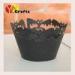 Lace bat design cupcake wraps black laser cut cupcake wrappers