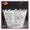 Pure white flowers Laser Cut Cupcake Wrappers lace baking cake cup muffin