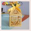 Eco friendly handmade gold fancy wedding decoration candy and chocolate box