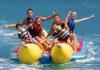 Single / Double Tube Inflatable Flying Fish Boat Yellow Inflatable Banana Boat