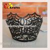 Halloween cobweb Laser Cut Cupcake Wrappers decorative black